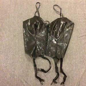 NWOT Adam & Eve Faux leather bustier